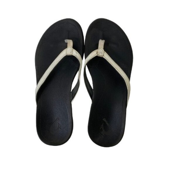 Olukai Ho‘ōpio Women’s Classic Beach Sandals in White Size 8 - Picture 1 of 7